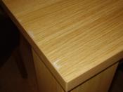 Damaged furniture veneer.